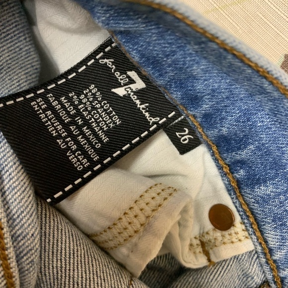 7 for all mankind two tone high waist josefina denim jeans - Picture 6 of 8